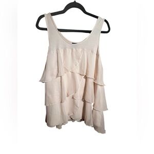 H & M chiffon layered pale pink sleeveless top - Size Large